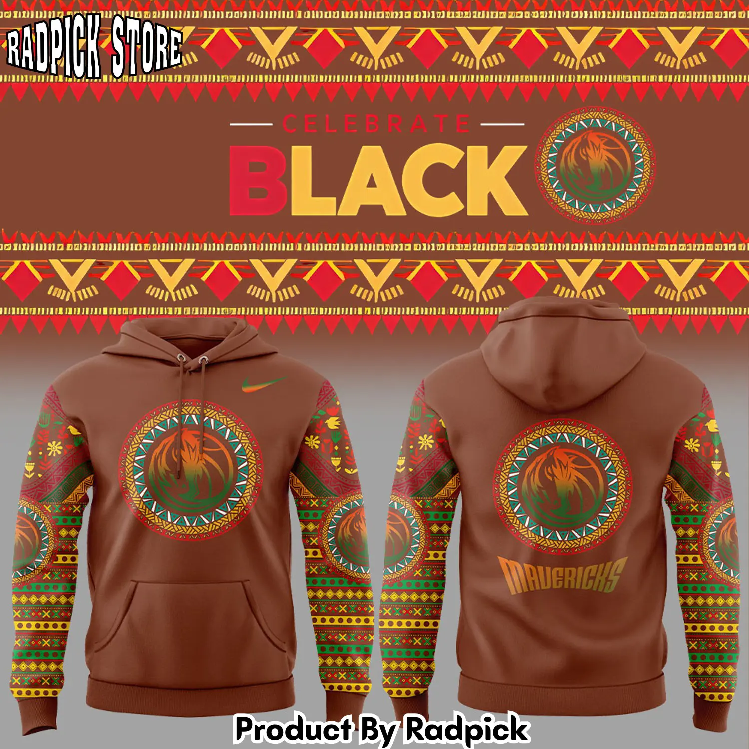 Dallas mavericks black history month hoodie joggers hoodie and long pants set rp291790